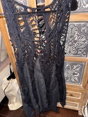 Mesh Beach Cover Up - Hollow Out Bikini Swimsuit Coverup Summer Dress